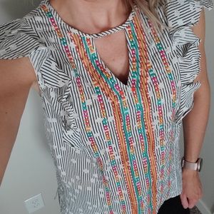 Colorful boho top